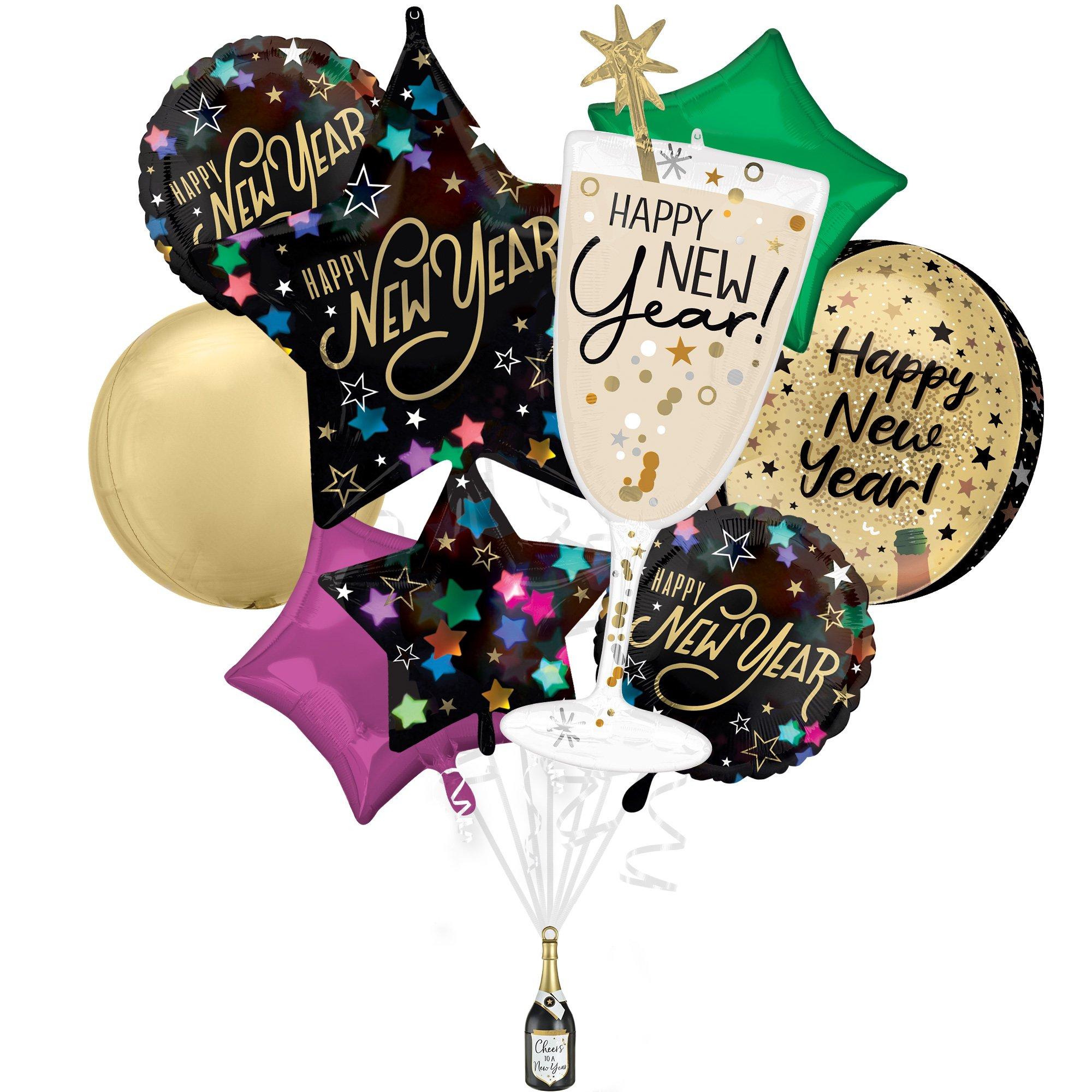 Starlit New Year Foil Balloon Bouquet